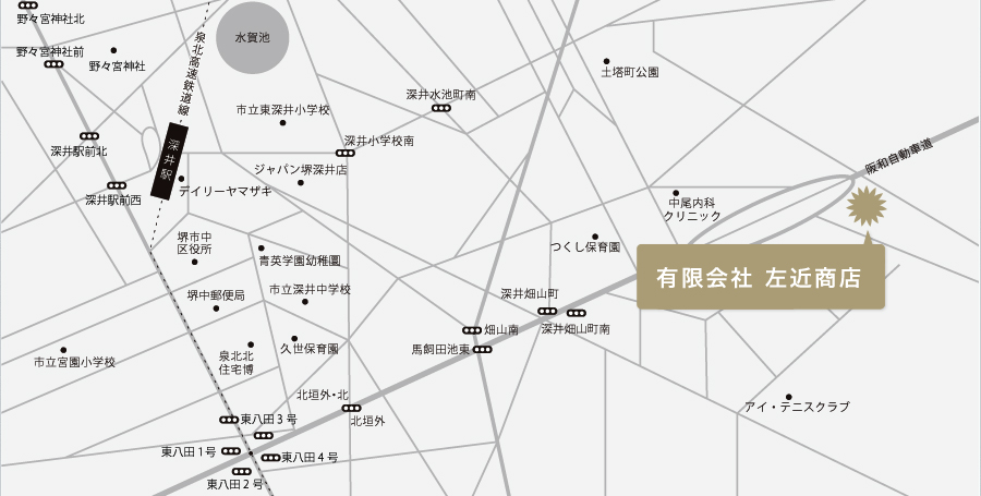 左近商店のアクセスマップ